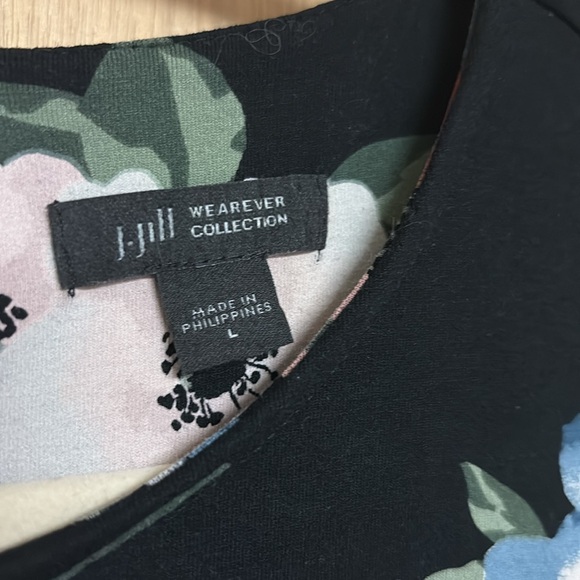 J. Jill L Black Floral Midi Dress - Picture 11 of 13